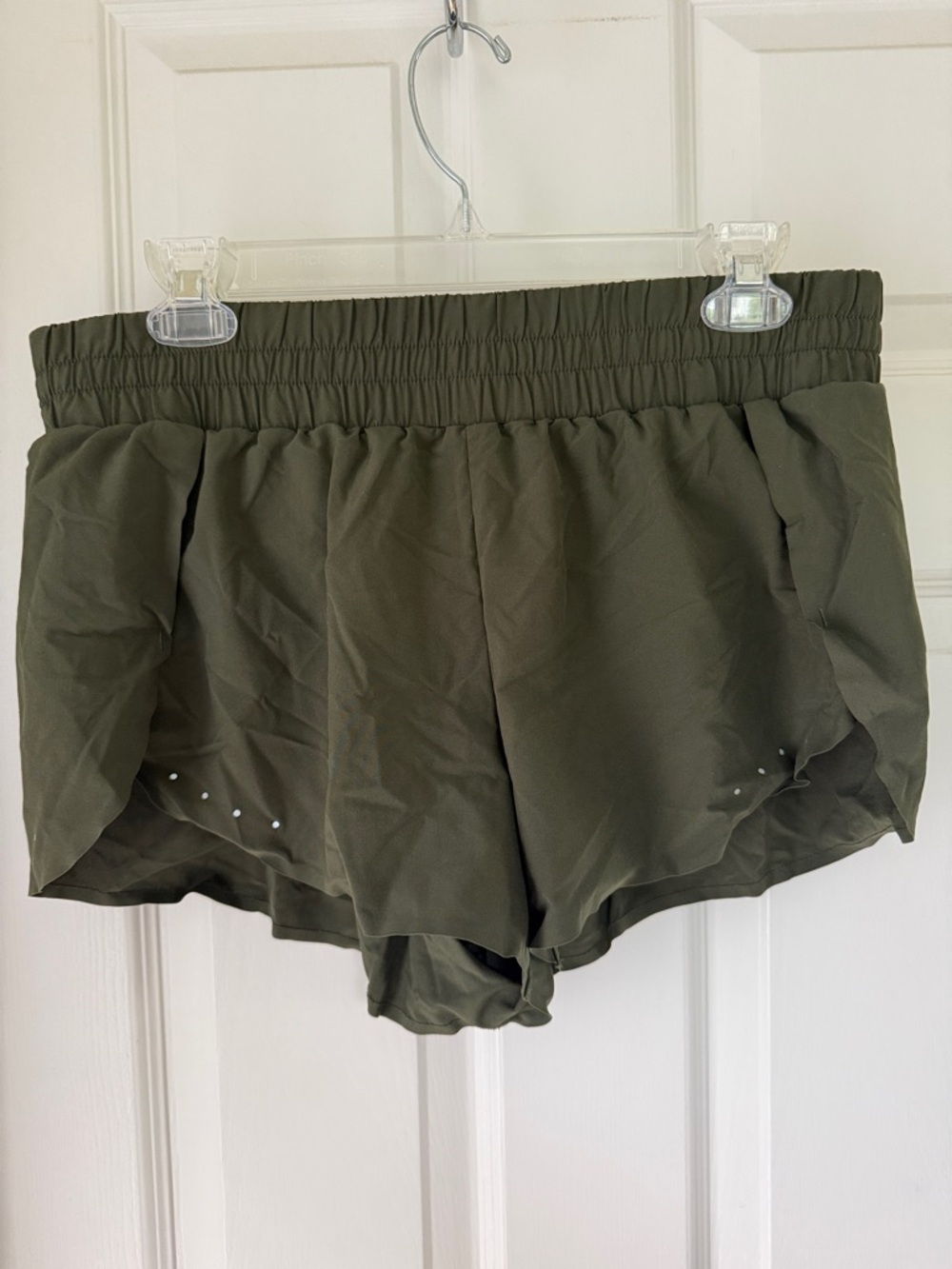 Zella Olive Green Athletic Running Shorts. Size Large. EUC